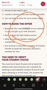 STUDENT coupon verification screenshot