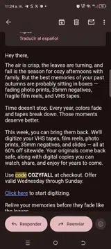 COZYFALL coupon verification screenshot