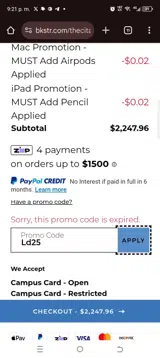 GENERATIONS coupon verification screenshot