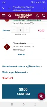 christmas20 coupon verification screenshot