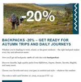 backpack20 coupon verification screenshot