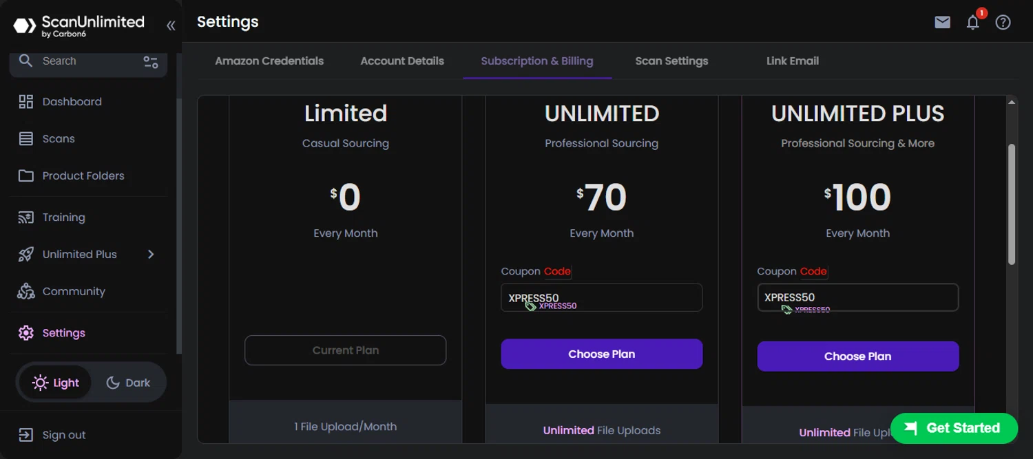 ScanUnlimited promo code screenshot showing code XPRESS50 applied at ScanUnlimited checkout page. Uploaded by SimplyCodes community member 111111 on Aug 16, 2025