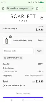 EXTRA10%OFF coupon verification screenshot