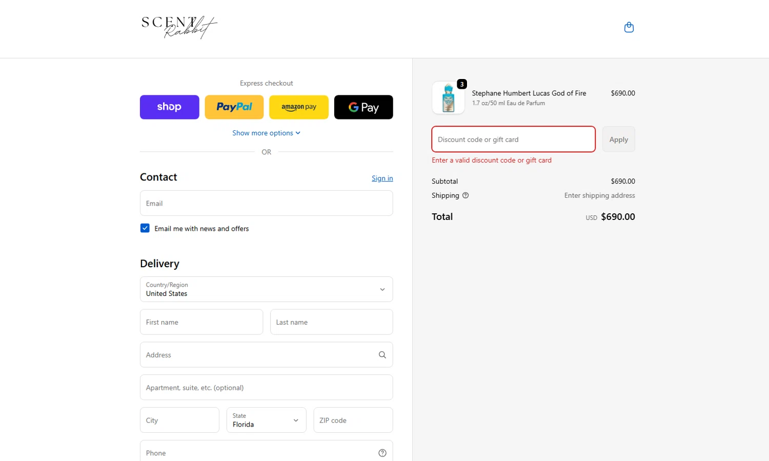 ScentRabbit promo code screenshot showing code HALLOWEEN5 applied at ScentRabbit checkout page. Uploaded by SimplyCodes community member yesenia on Nov 2, 2025