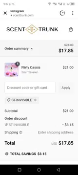 St-invisible coupon verification screenshot
