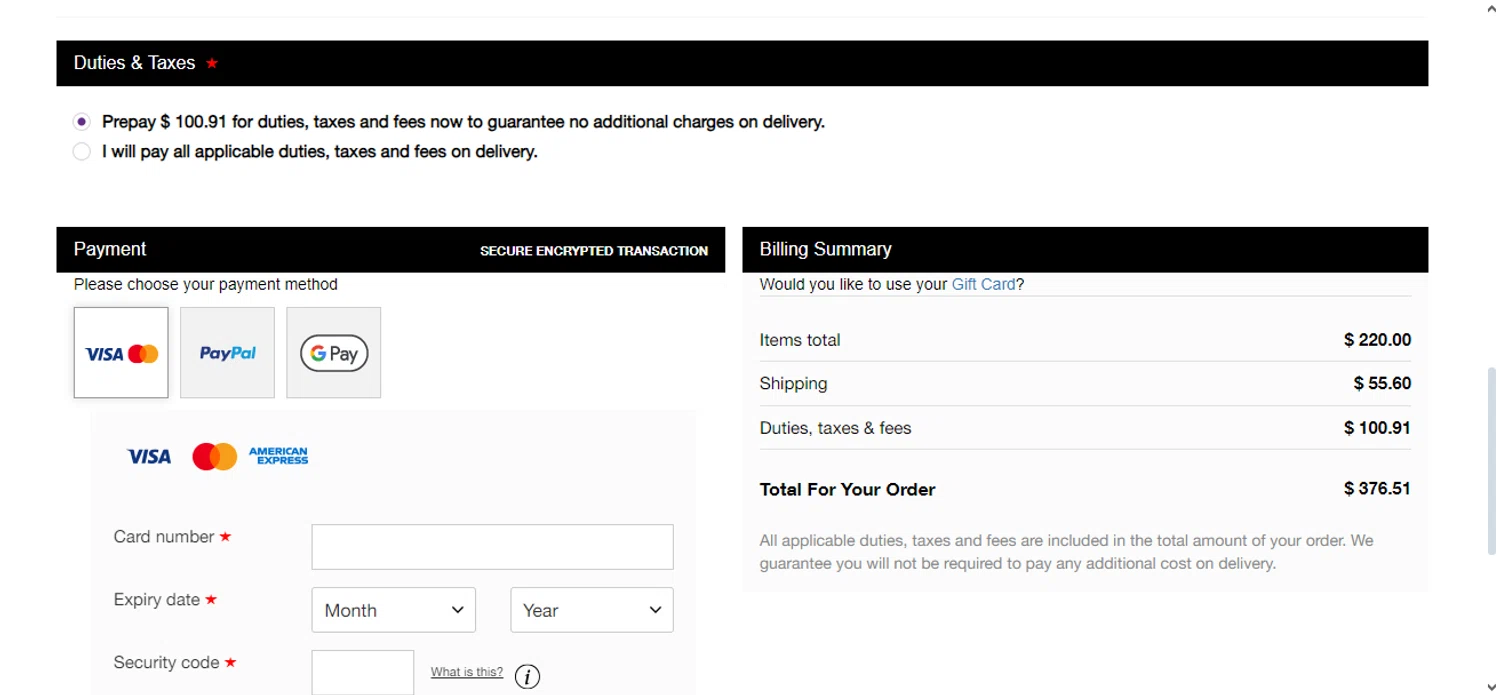 Schneider Saddlery checkout page showing Schneider Saddlery promo code box | Screenshot taken by SimplyCodes community member on Nov 9, 2024