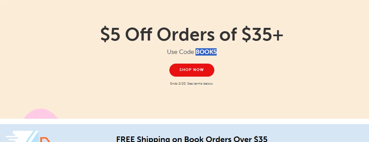 The Scholastic Teacher Store promo code screenshot showing code BOOK5 applied at The Scholastic Teacher Store checkout page. Uploaded by SimplyCodes community member Dejadepicharme on Feb 18, 2026