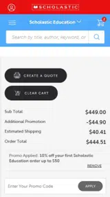 SCHED10 coupon verification screenshot