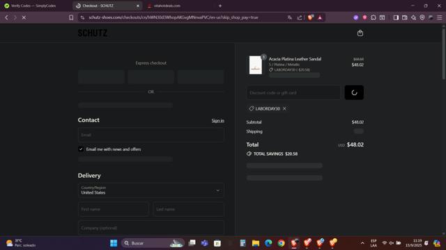 Schutz checkout page showing Schutz discount code box | Screenshot taken by SimplyCodes community member on Sep 15, 2025