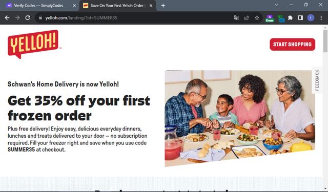 Schwan's checkout page showing Schwan's coupon code box | Screenshot taken by SimplyCodes community member on Sep 21, 2023