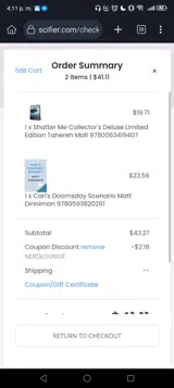 NERDLOUNGE coupon verification screenshot