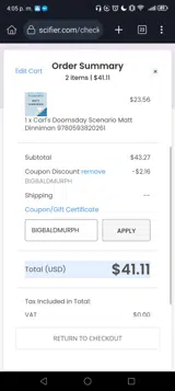 BIGBALDMURPH coupon verification screenshot
