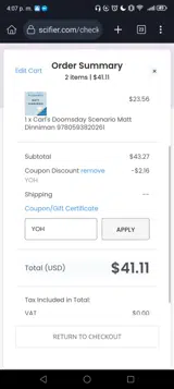YOH coupon verification screenshot