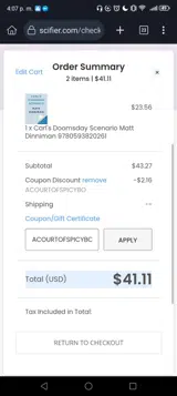 ACOURTOFSPICYBO coupon verification screenshot