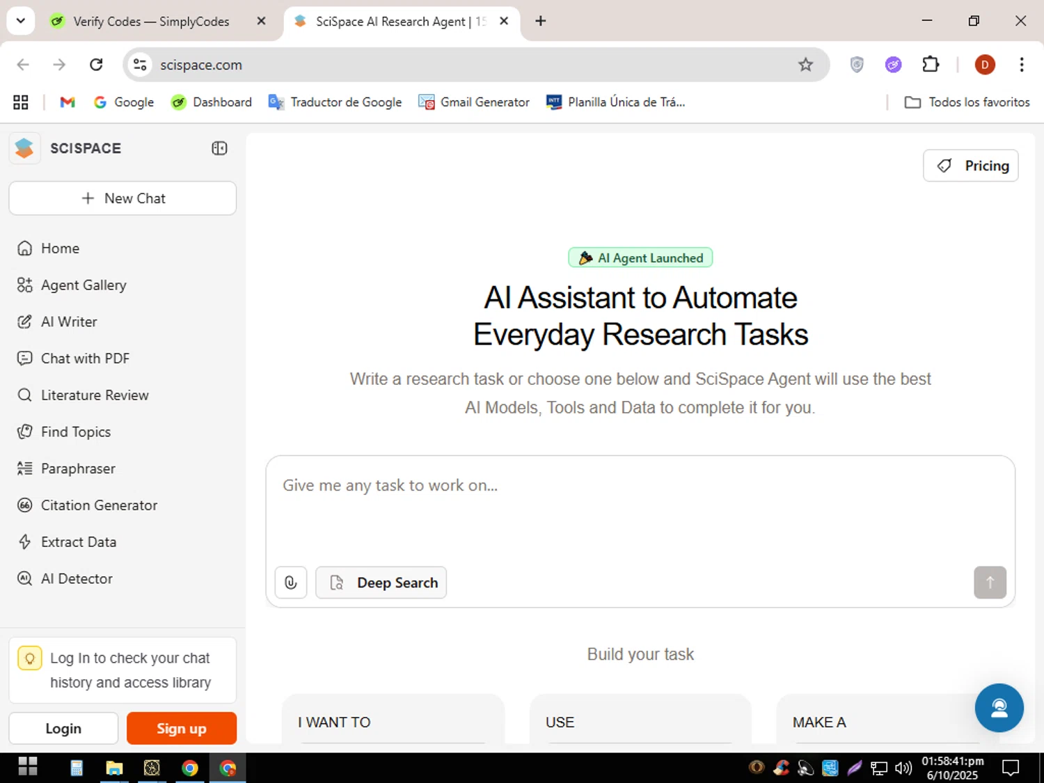 SciSpace promo code screenshot showing code ANDREW40 applied at SciSpace checkout page. Uploaded by SimplyCodes community member GloriousDefender267 on Oct 6, 2025