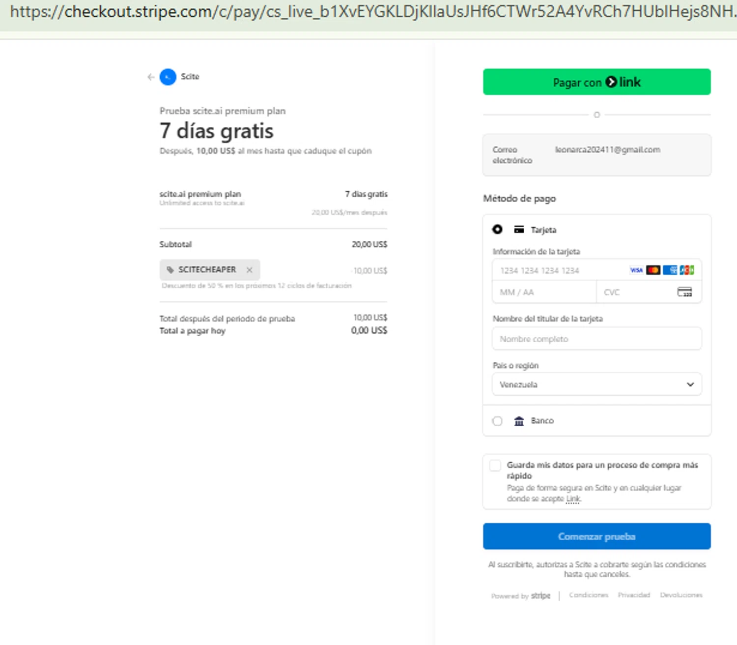 Scite promo code screenshot showing code SCITECHEAPER applied at Scite checkout page. Uploaded by SimplyCodes community member RewardFinder4836 on Sep 15, 2025