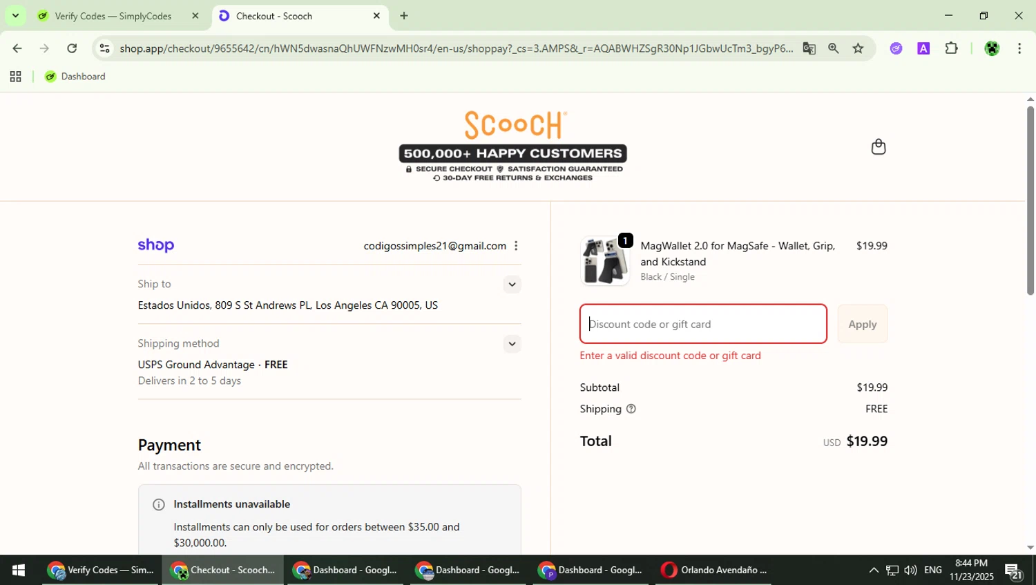 Scooch discount code screenshot showing code early15 applied at Scooch checkout page. Uploaded by SimplyCodes community member MaitoGai on Nov 24, 2025