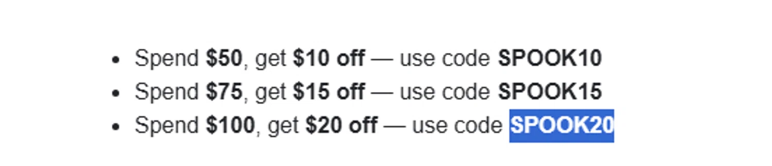 Scooch discount code screenshot showing code SPOOK15 applied at Scooch checkout page. Uploaded by SimplyCodes community member Biden0442069257555 on Oct 31, 2025