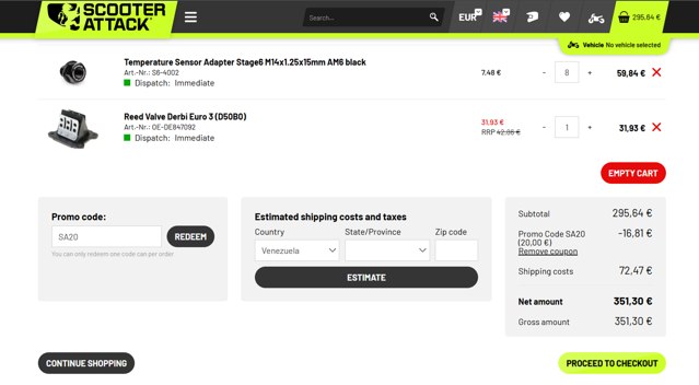 Scooter-Attack checkout page showing Scooter-Attack promo code box | Screenshot taken by SimplyCodes community member on Jun 21, 2025