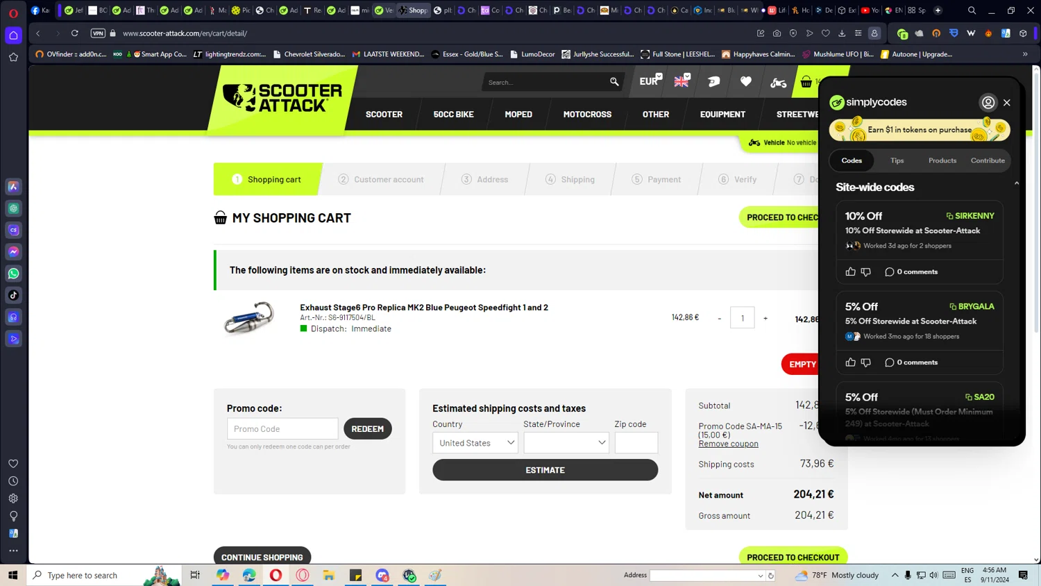 where to use Scooter-Attack promo code box