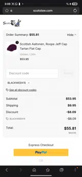 BLACKWEEK15 coupon verification screenshot