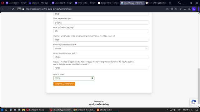Scottsdale Golf checkout page showing Scottsdale Golf discount code box | Screenshot taken by SimplyCodes community member on Oct 7, 2023