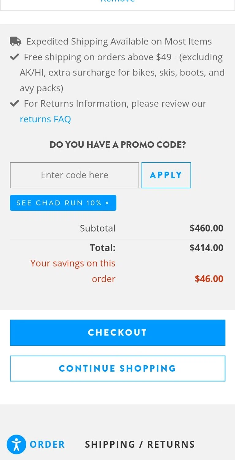 Scott Sports US checkout page showing Scott Sports US promo code box | Screenshot taken by SimplyCodes community member on Sep 19, 2025