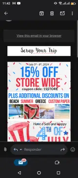 15STORE coupon verification screenshot