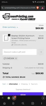 CHECKIN coupon verification screenshot
