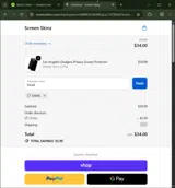 Email coupon verification screenshot
