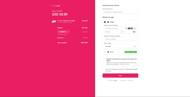 Scribble Art checkout page showing Scribble Art promo code box | Screenshot taken by SimplyCodes community member on Aug 31, 2025