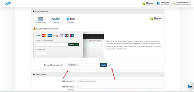 Scribendi checkout page showing Scribendi discount code box | Screenshot taken by SimplyCodes community member on Aug 2, 2025