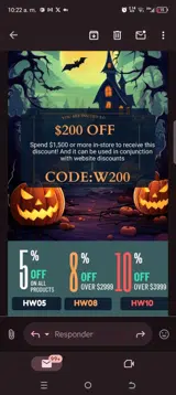 W200 coupon verification screenshot