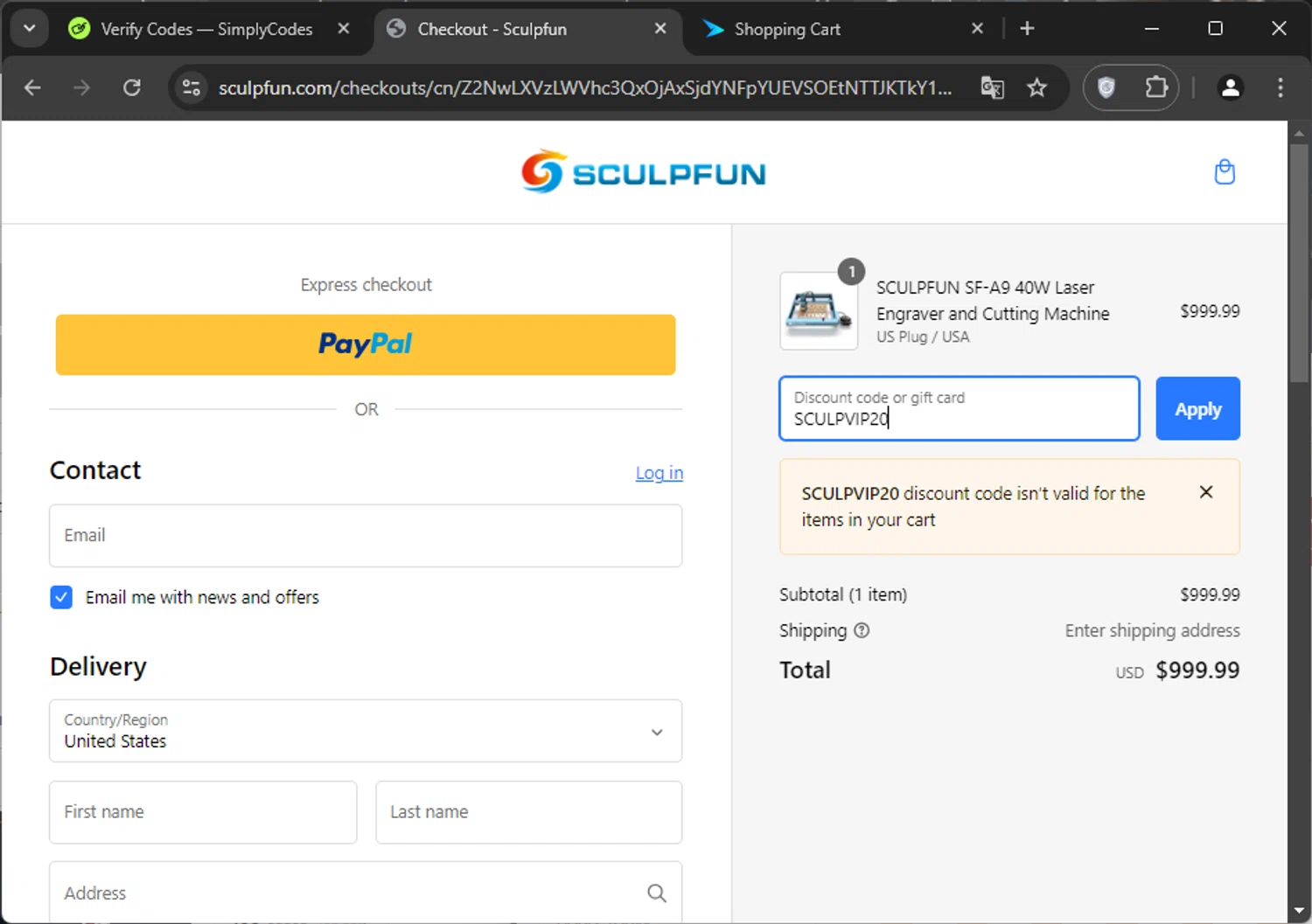 how to use Sculpfun coupons