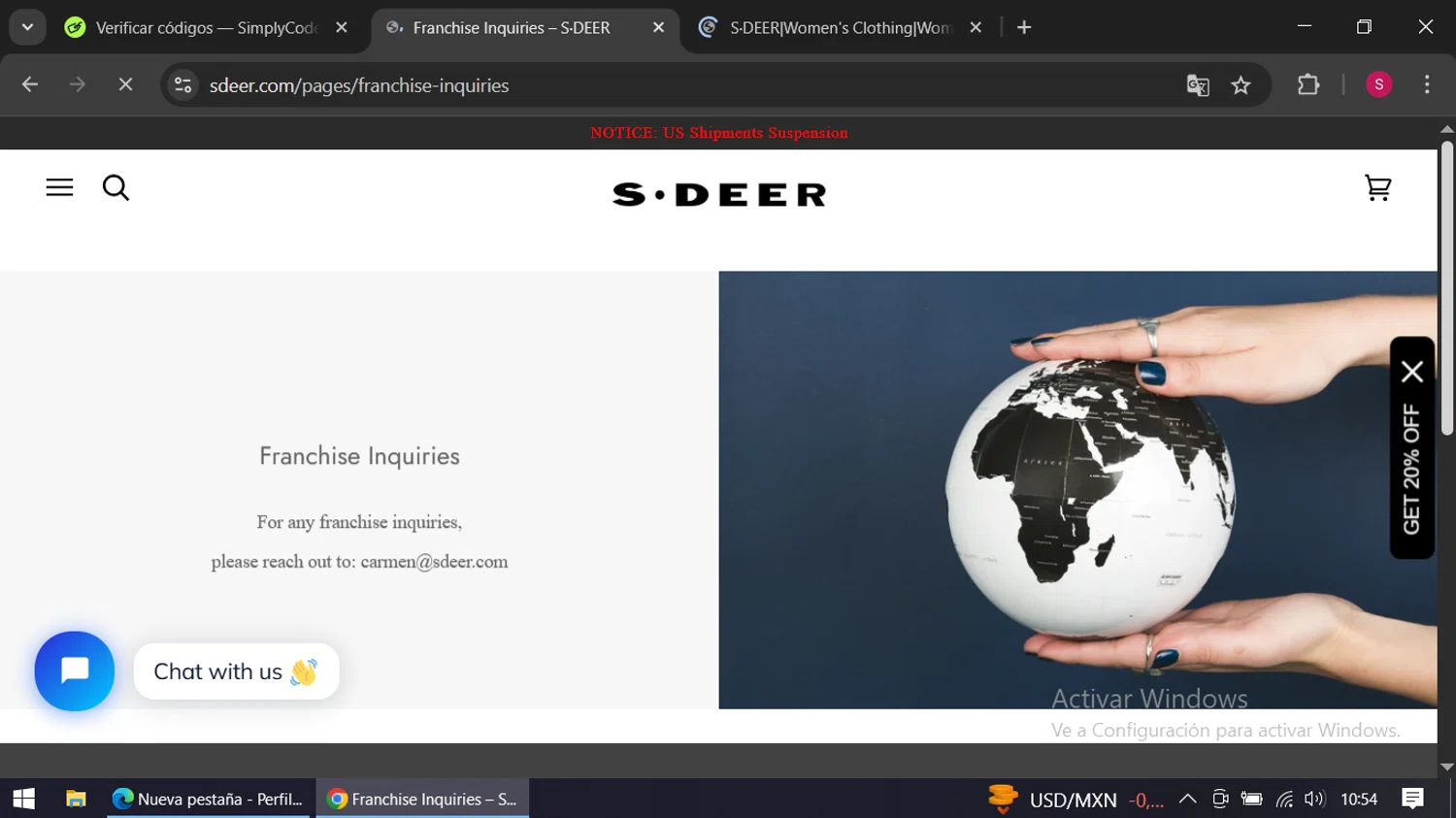 SDEER promo code screenshot showing code DSP38 applied at SDEER checkout page. Uploaded by SimplyCodes community member swiftie on May 9, 2025