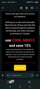 MDS15 coupon verification screenshot