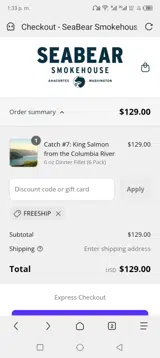 Freeship coupon verification screenshot
