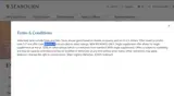 Seabourn Cruise Line coupon verification screenshot
