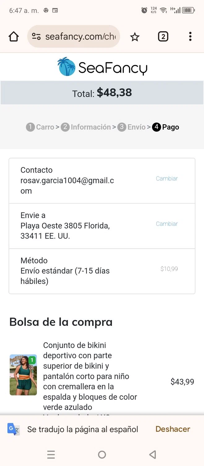 SeaFancy discount code screenshot showing code SHELLY-15 applied at SeaFancy checkout page. Uploaded by SimplyCodes community member 220919 on Mar 3, 2025
