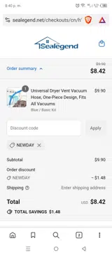 NEWDAY coupon verification screenshot