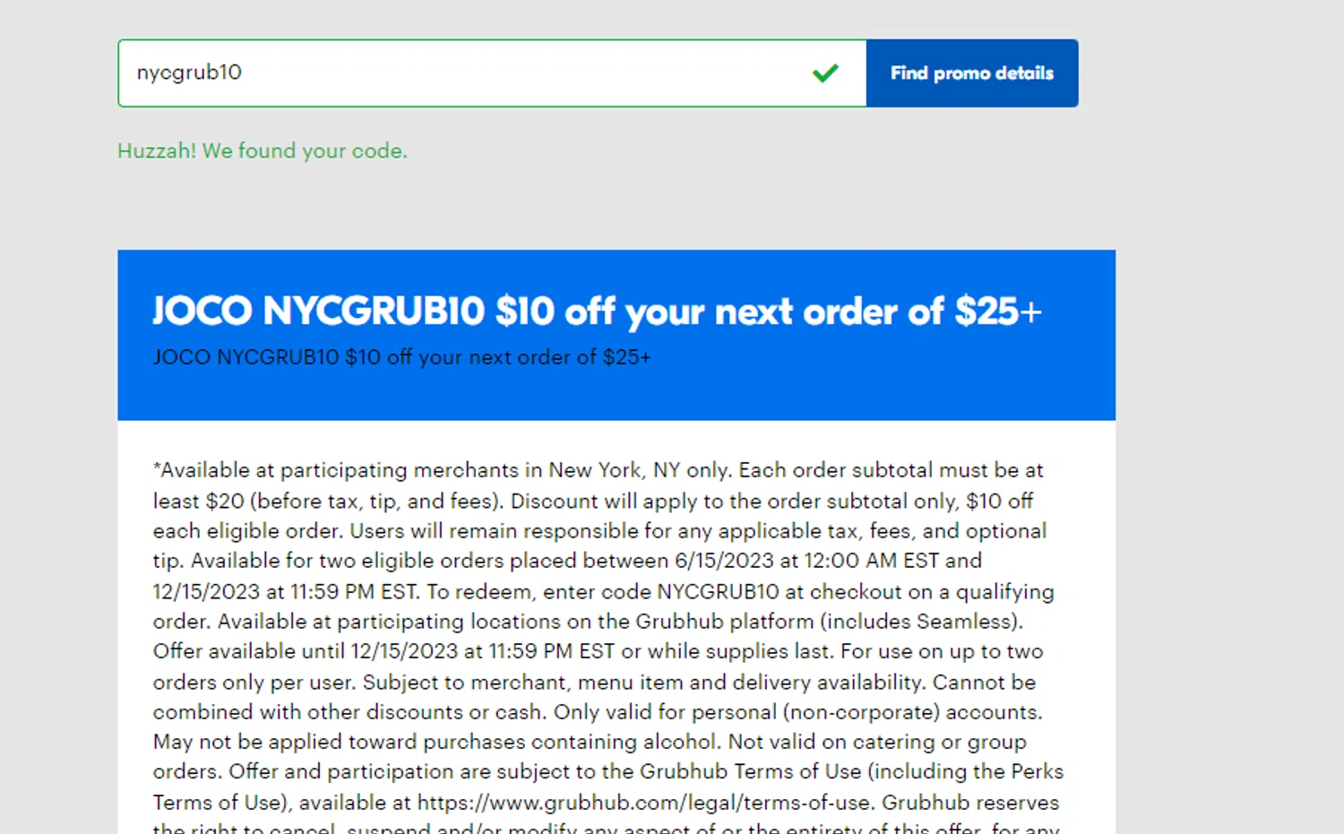where to use Seamless promo code box