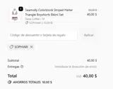 SOPHIAW coupon verification screenshot