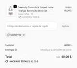 MANDY20 coupon verification screenshot
