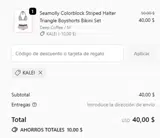 KALEI coupon verification screenshot