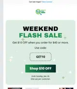 get10 coupon verification screenshot