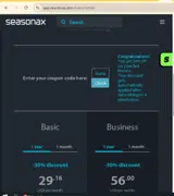 Seasonax coupon verification screenshot