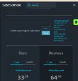 Seasonax coupon verification screenshot