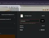 Season Journals coupon verification screenshot