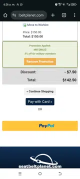 MIL5 coupon verification screenshot
