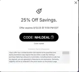 Seattle Kraken Shop coupon verification screenshot